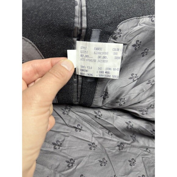 John Varvatos Black and Gray Sport Coats with Structured Shoulders - Picture 4 of 16